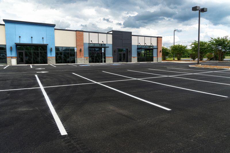 Freshly Paved Parking Lot